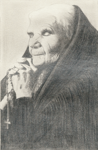 Praying woman, Roma Whytall.